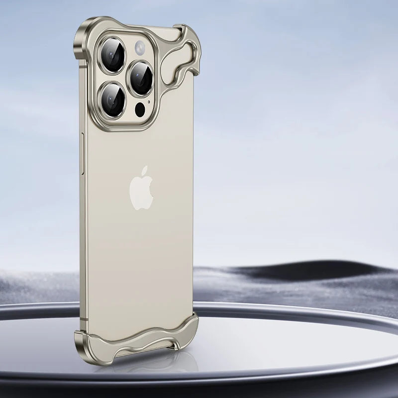 Luxury Aluminum Alloy Metal iPhone Case with Shockproof Lens Protection Cover