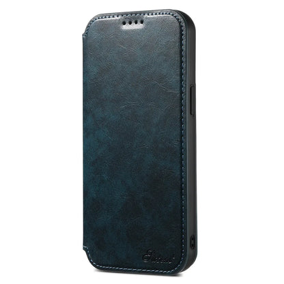 Leather Magnetic Kickstand Case with Card Storage – Dual-Layer Full Coverage for iPhone - Sky-cover