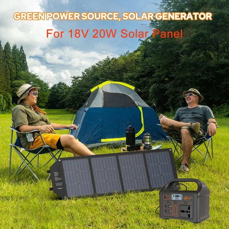 Solar Generator Outdoor Power for Camping and Travel - Portable Power Station 76.8Wh - 100W 24000mAh Power Bank 220V/110V - SKYCOVER