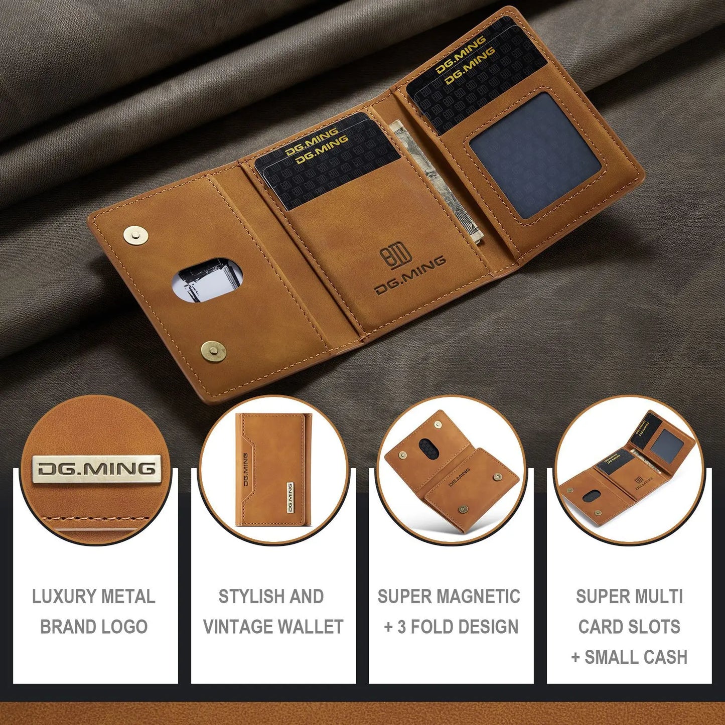 Luxury Magnetic Leather Case for Samsung Galaxy Phone Card Holder Wallet Cover