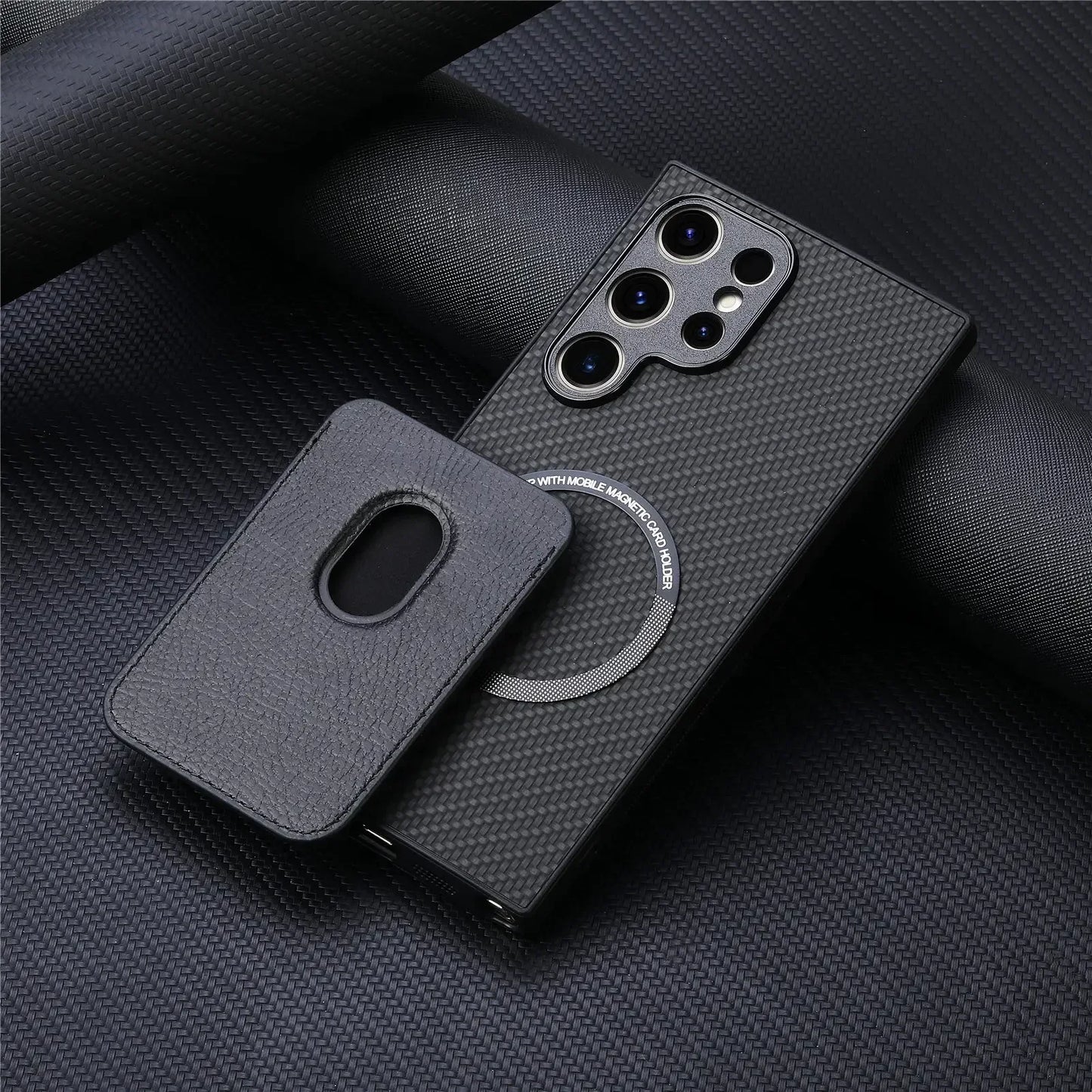 Luxury Leather Magnetic Phone Case with Card Holder for Samsung Galaxy