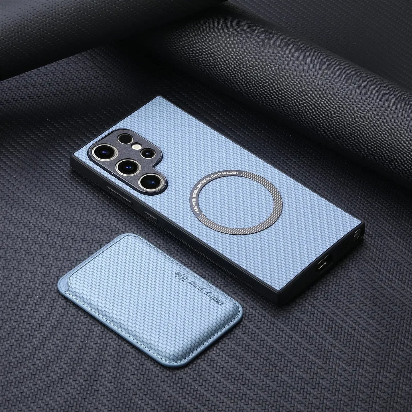 Luxury Leather Magnetic Phone Case with Card Holder for Samsung Galaxy - Green / Galaxy S24 Ultra - Sky-cover