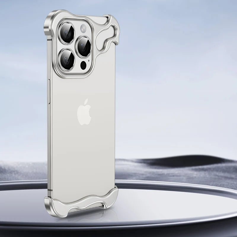 Luxury Aluminum Alloy Metal iPhone Case with Shockproof Lens Protection Cover