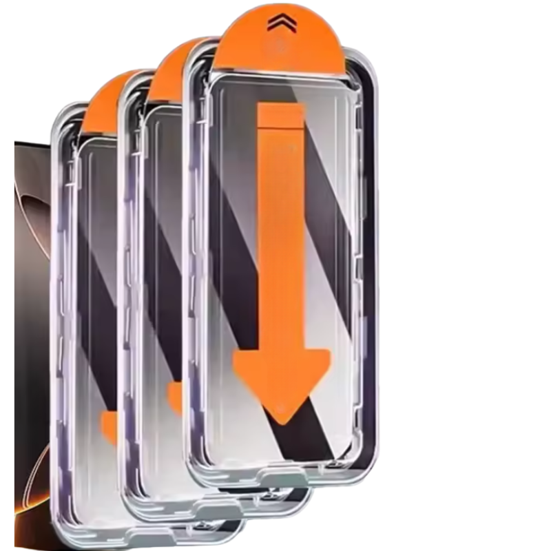 Easy-to-install tempered glass screen protector, oil and dust resistant, suitable for all iPhones