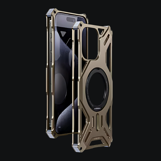 Luxury Metal Dissipation Magnetic Stand Phone Case For iPhone 15 14 13 series