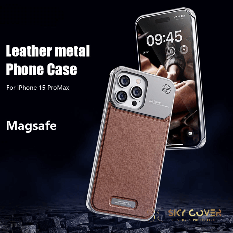 Luxury Metal Leather Phone Case For iPhone Luxury Metal Leather Phone Case For iPhone