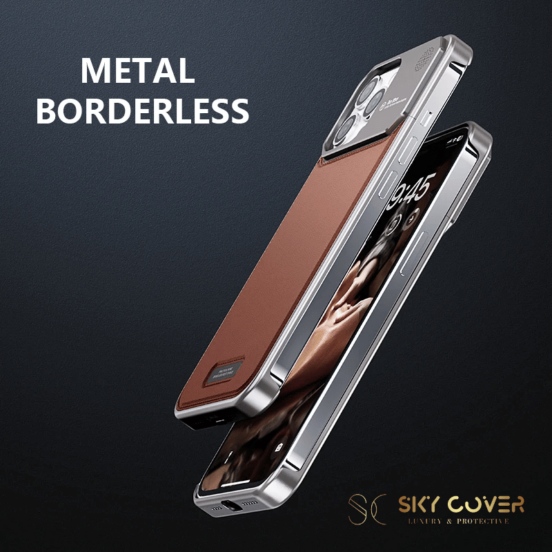 Luxury Metal Leather Phone Case For iPhone Luxury Metal Leather Phone Case For iPhone
