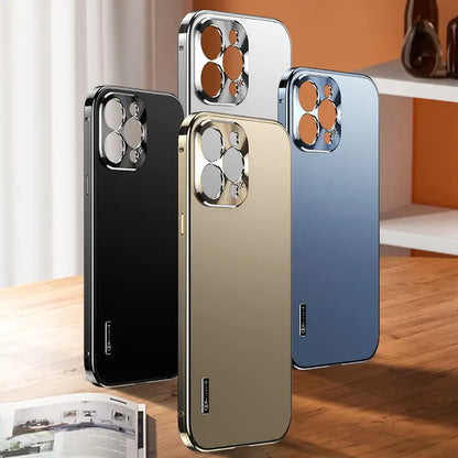 Aluminum Alloy Case Metal Magnetic and PC Matte back for iphone 14 series - sky-cover