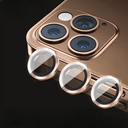 Best camera lens Metal Ring Case Glass protectors for iPhone 15 series - Gold / for iphone 15 pro max - sky-cover