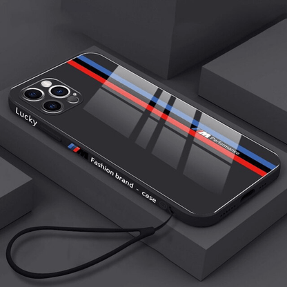 New Version 2.0 BMW Pack M With a Tempered Glass Cover - black / iPhone 13 Pro Max - sky-cover