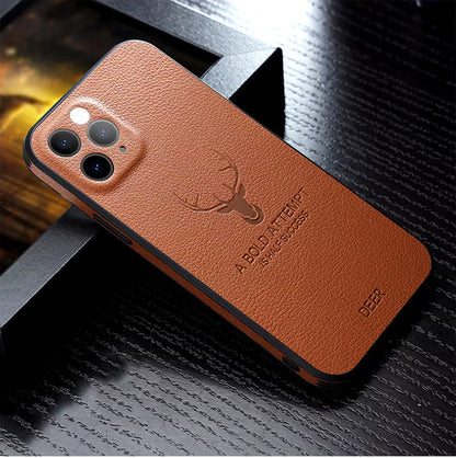 Shockproof case with Camera Lens Protection Deer Pattern Back Cover - for iphone 13 mini / Brown - sky-cover