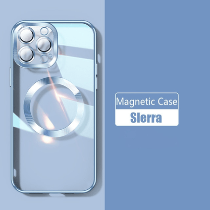 New Version 2.0 Transparent Electroplated iPhone Case With Camera Glass Lens Protector - Sierra Blue / for iPhone 13 Pro Max - sky-cover