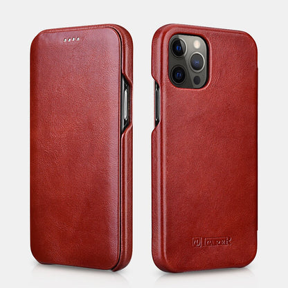 Luxury Genuine Leather Original Phone Case for iPhone - Closed cover - sky-cover