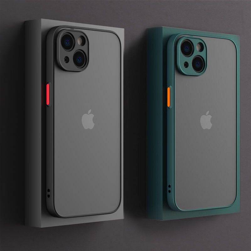 Shockproof Armor Matte Case For iPhone 13 Silicone Bumper Clear Hard - sky-cover