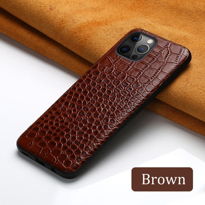 Genuine Leather Phone Case for All iPhone - brown / For iPhone 11 - sky-cover