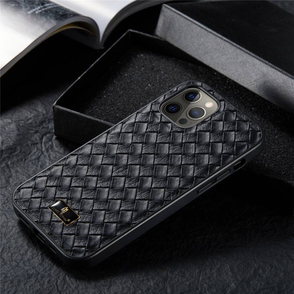 Ultra Thin Men's Pu Leather Soft Case For All iPhone Phone Cover - sky-cover