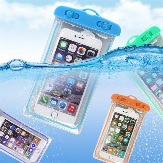 Waterproof Swimming Bag for Cell Phone - Beach, Camping, Skiing - 3.5-6 Inch - sky-cover