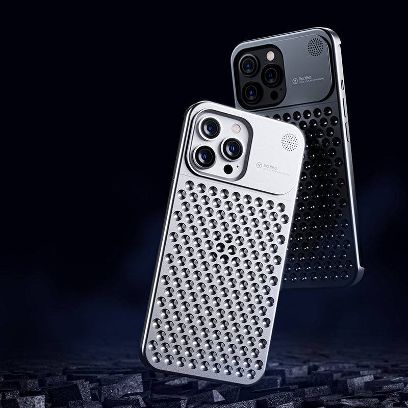 Aluminum Alloy Heat-Dissipation Anti-Fall Case for iPhone 14 Pro Max and 13  Pro Max | Sky-cover