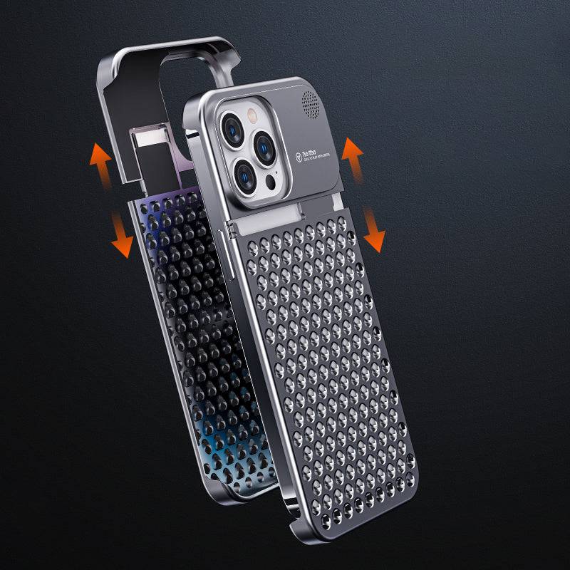 Aluminum Alloy For iphone 15 Pro Max Case 14 Pm Metal Cover 12 13 Light  Weight Heat Dissipation Funda Coque With Lens Protector