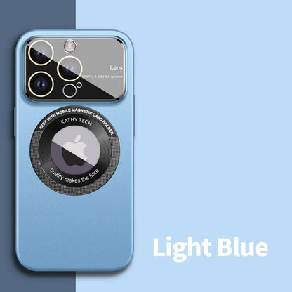 Premium Glass Lens Phone Case - Magsafe Compatible - Supports Wireless Charging - Light Blue / For iPhone 14 - sky-cover