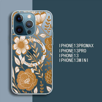 iPhone 13 Pro Max Floral Case transparent Super Magnetic MagSafe - iPhone12mini / a6 - sky-cover