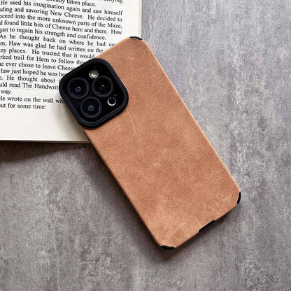 Leather Case For iPhone Camera Protection TPU Shockproof Cover Skin - brown / iPhone 11 - sky-cover