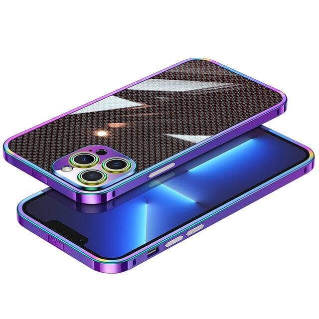 New Version 2.0 Stainless steel phone case with a metal frame - Colorful / For IPhone 13 - sky-cover