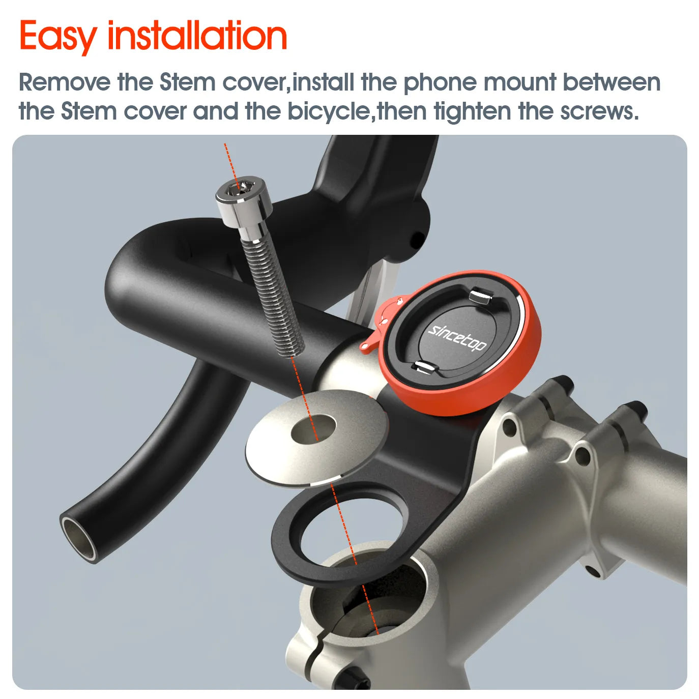 Universal Aluminum Bike Phone Mount: Quick Attach - sky-cover