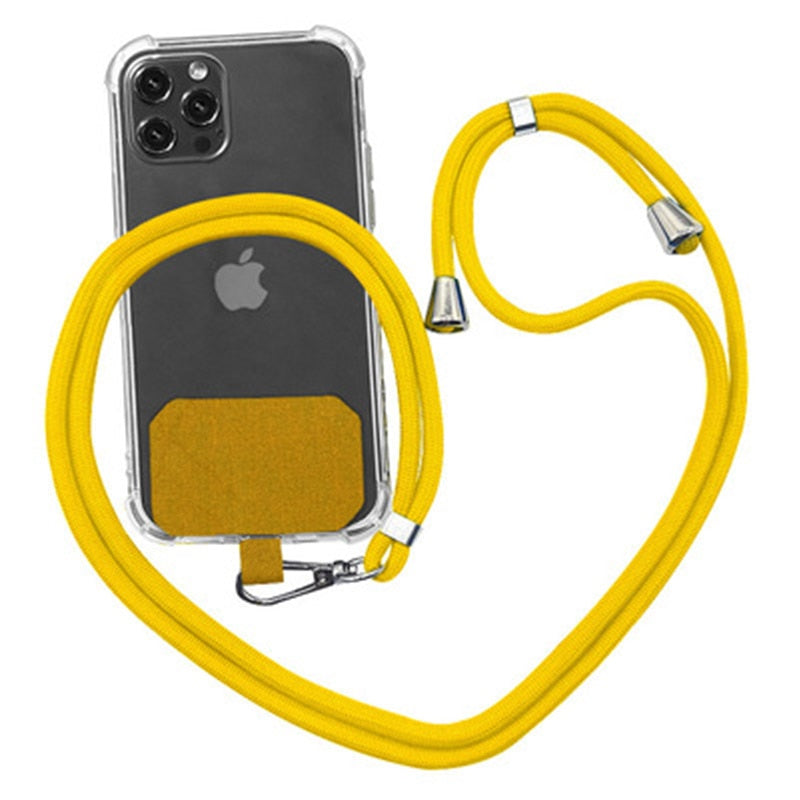 Universal Crossbody Patch Phone Lanyards - Yellow - sky-cover
