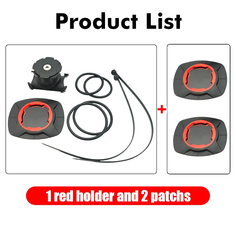 Adjustable Motorcycle Safety Lock Bike Phone Holder - Universal Mountain Bike Handlebar Mount Bracket for All Phones - 1 Set Red 2 Patchs - sky-cover