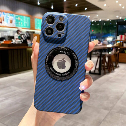 Carbon Fiber Twill Phone Case for iPhone compatible with Magsafe - Blue / For iPhone12 - sky-cover