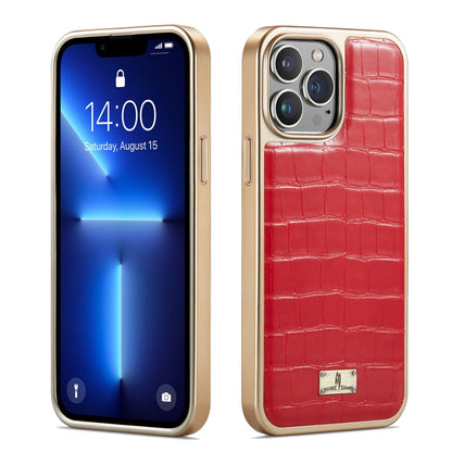Luxury soft touch 3D shock resistant PU leather - Red / for iPhone 14 Pro Max - sky-cover