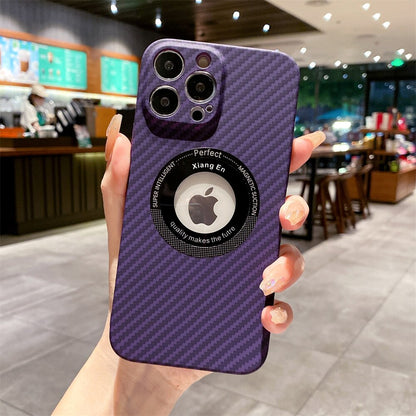 Carbon Fiber Twill Phone Case for iPhone compatible with Magsafe - Purple / For iPhone12 - sky-cover