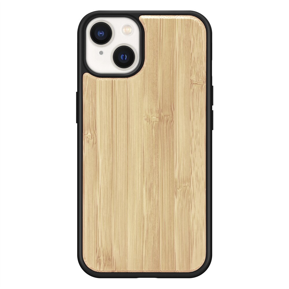 Natural Real Wood iPhone 13 Case Shockproof Protective Back Cover - Bamboo / For iPhone 6 - sky-cover