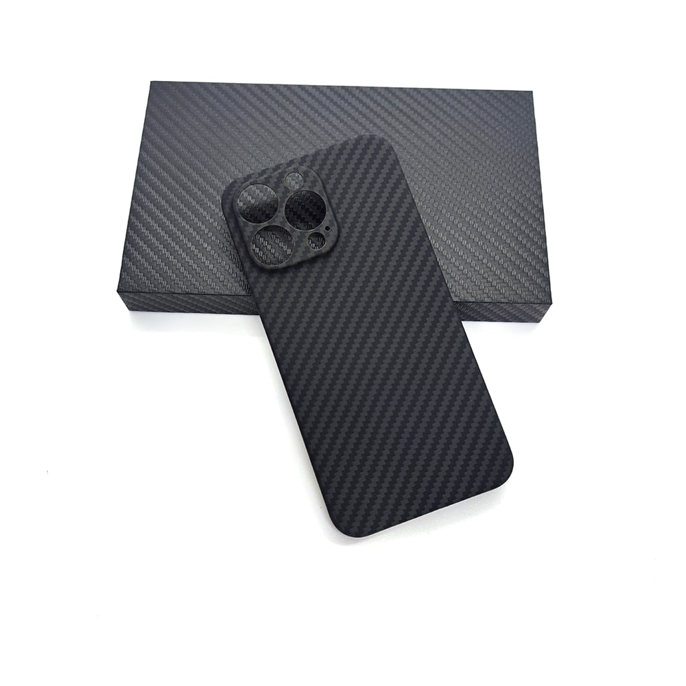 Carbon Fiber Case Compatible with Compatable - black / for iPhone 12 - sky-cover
