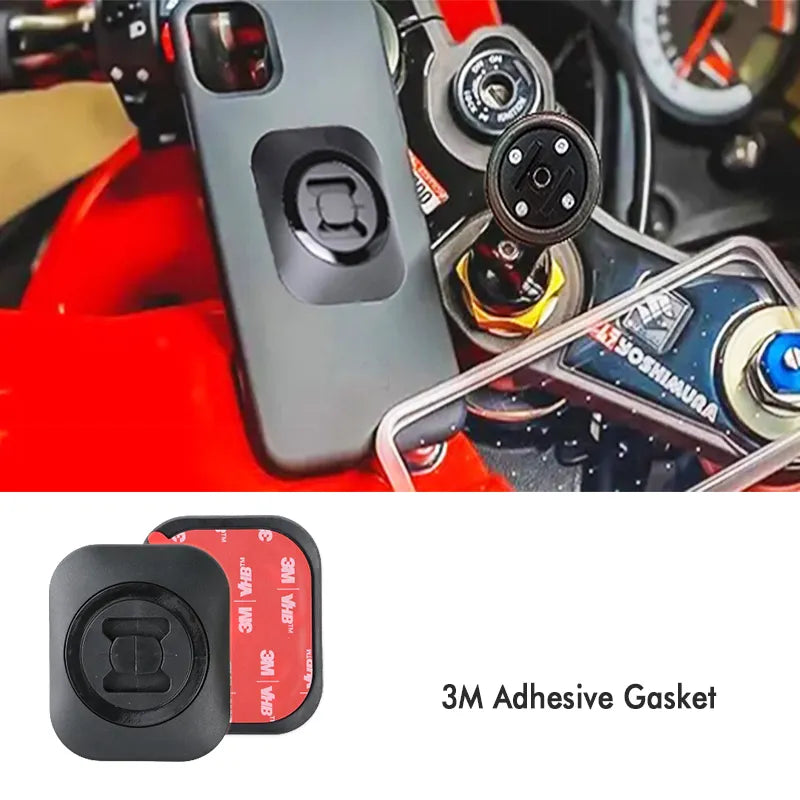 3M Adhesive-Backed Mobile Phone Holder Motorcycle Connector Cell Adapter Shockproof Quick Install - sky-cover