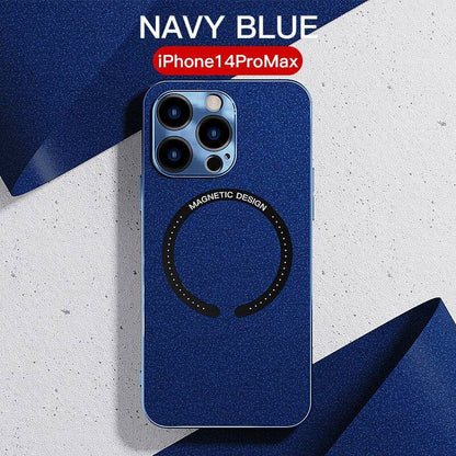 Leather Case for Magsafe Cases Electroplating Magnetic - Navy blue / iphone 14 - sky-cover