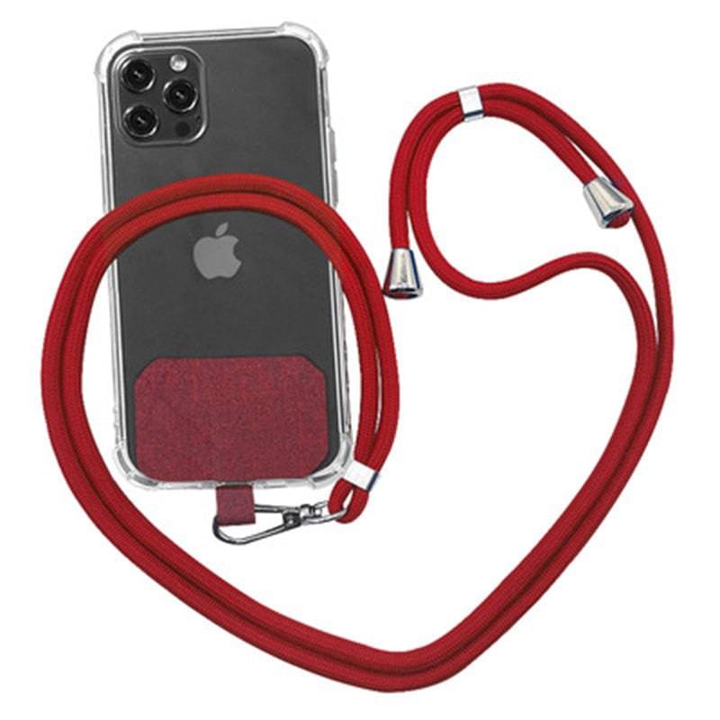 Universal Crossbody Patch Phone Lanyards - Red - sky-cover