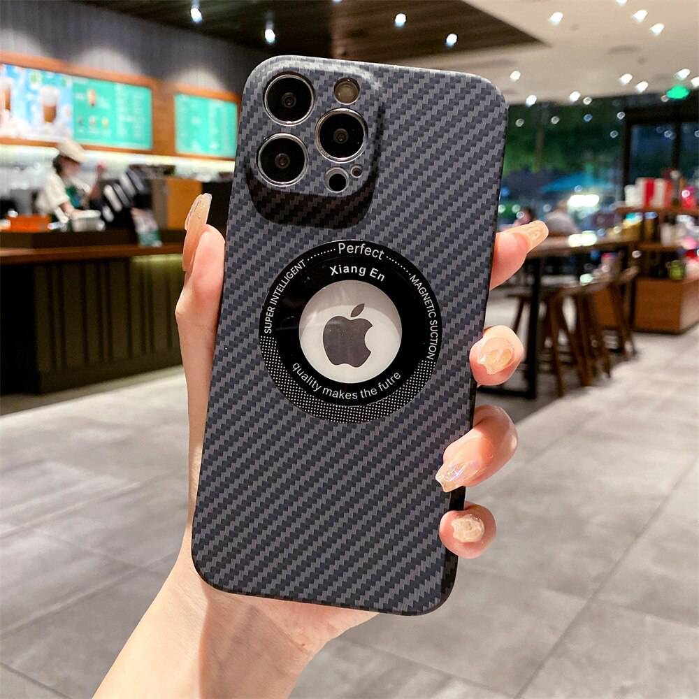 Carbon Fiber Twill Phone Case for iPhone compatible with Magsafe - Black / For iPhone12 - sky-cover
