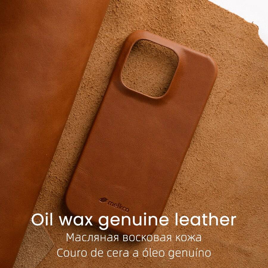 Luxury Oil wax leather Case for iPhone - Genuine Leather Case - sky-cover