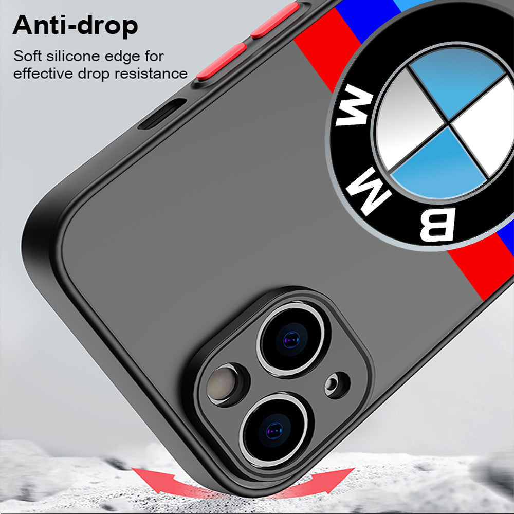 BMW Car Case for Apple iPhone 15 Pro Max Luxury Shockproof Matte Cover - sky-cover