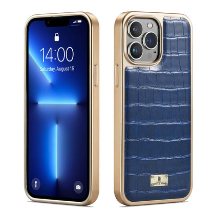 Luxury soft touch 3D shock resistant PU leather - Blue / for iPhone 12 - sky-cover