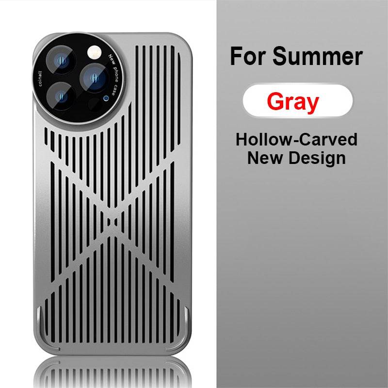 Cooling Heat Dissipation Ventilation Case For All iphone - Gray / For iPhone 13 - sky-cover