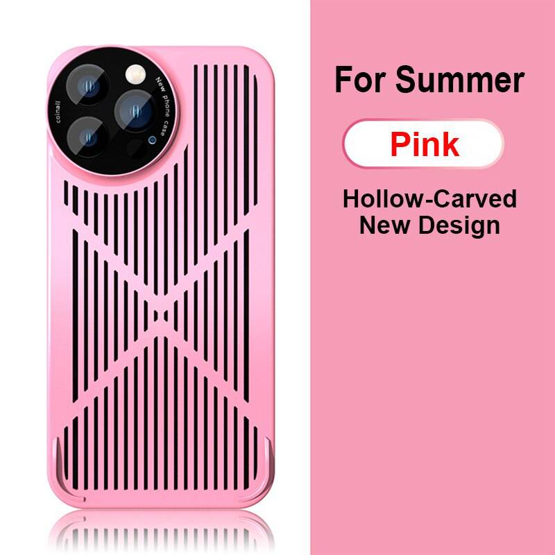 Cooling Heat Dissipation Ventilation Case For All iphone - Pink / For iPhone 13 - sky-cover