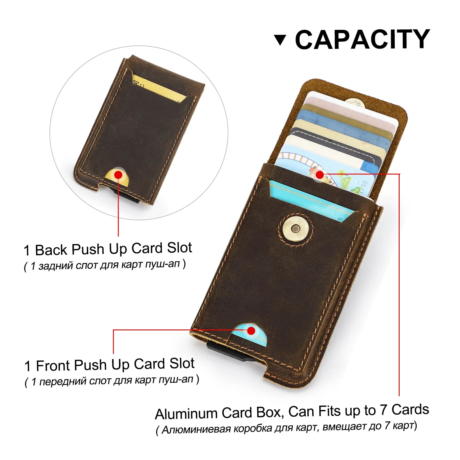 Vintage Genuine Leather RFID Blocking Cardholder Wallet for Men - Luxury Slim Card Wallet Case with Aluminum Metal Protection Vintage Genuine Leather RFID Blocking Cardholder Wallet for Men - Luxury Slim Card Wallet Case with Aluminum Metal Protection