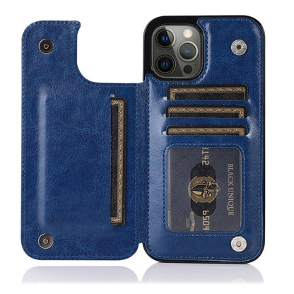 Luxury Slim-Fit Leather Wallet Case | Card Slots | Card Holder Cover - Blue / iPhone 14 - sky-cover