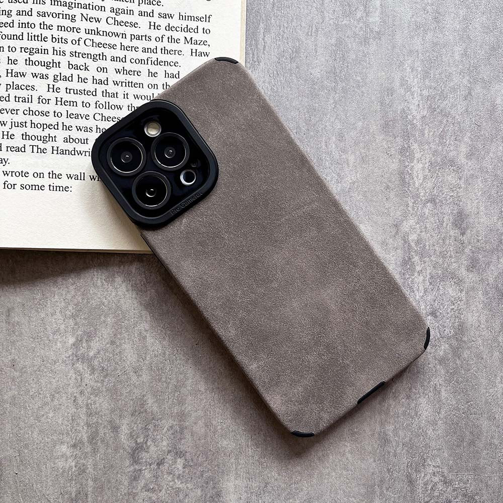 Leather Case For iPhone Camera Protection TPU Shockproof Cover Skin - deep gray / iPhone 11 - sky-cover