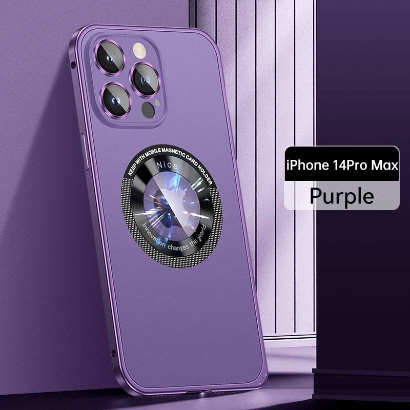 Magnetic Metal Phone Case Aluminum Frame Original Color Phone - sky-cover