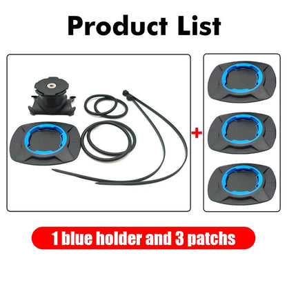 Adjustable Motorcycle Safety Lock Bike Phone Holder - Universal Mountain Bike Handlebar Mount Bracket for All Phones - 1 Set Blue 3 Patchs - sky-cover