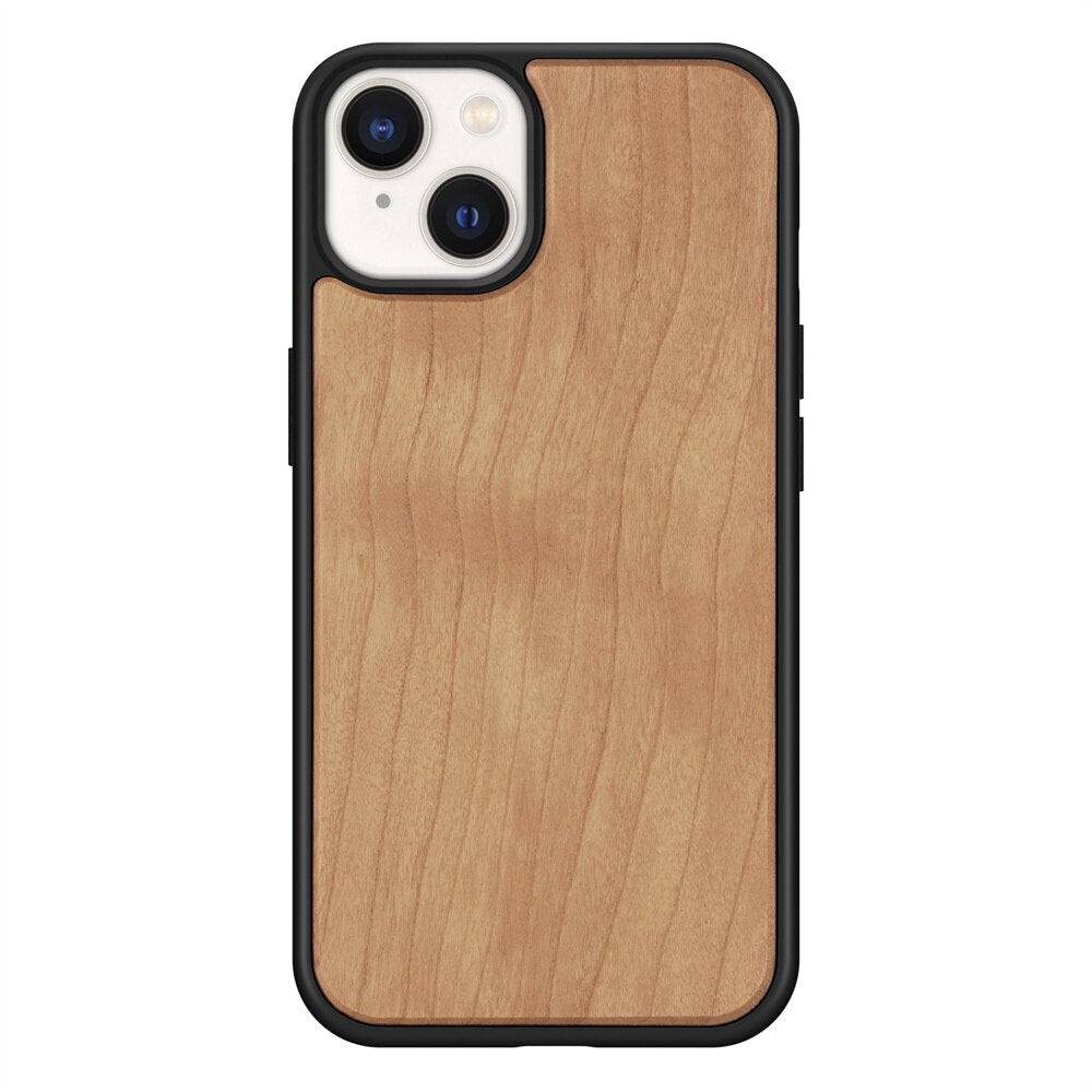 Natural Real Wood iPhone 13 Case Shockproof Protective Back Cover - Cherry / For iPhone 6 - sky-cover